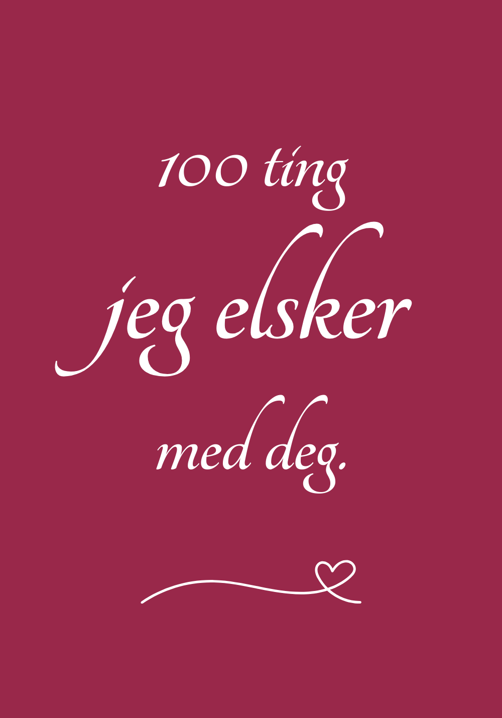 100 Ting Jeg Elsker Med Deg - Til dem som fortjener å høre det oftere