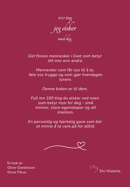 100 Ting Jeg Elsker Med Deg - Til dem som fortjener å høre det oftere