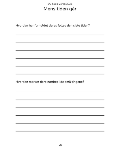 Du & Jeg - Mer nærhet i hverdagen