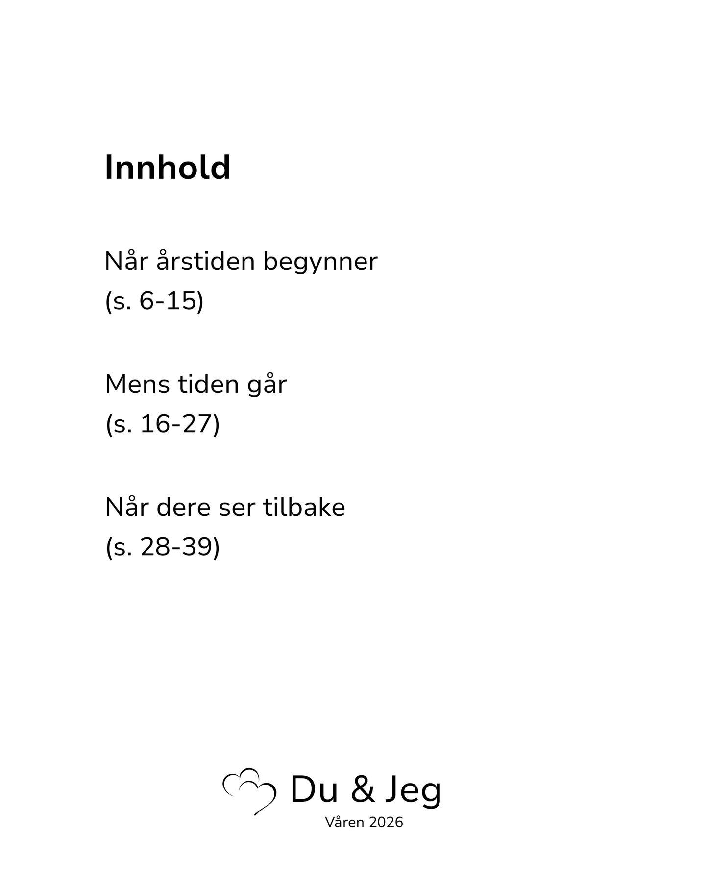 Du & Jeg - Mer nærhet i hverdagen