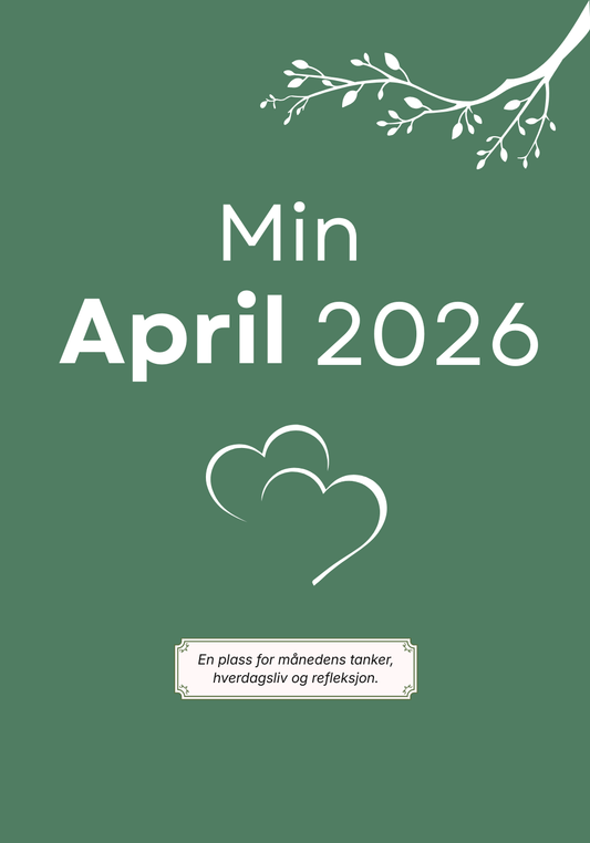 Min Måned - En bok for dine tanker, der du kan lande i øyeblikket.