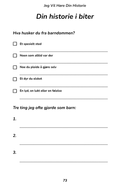 Jeg Vil Høre Din Historie - En dag vil jeg kanskje vite alt, men da kan det være for sent.