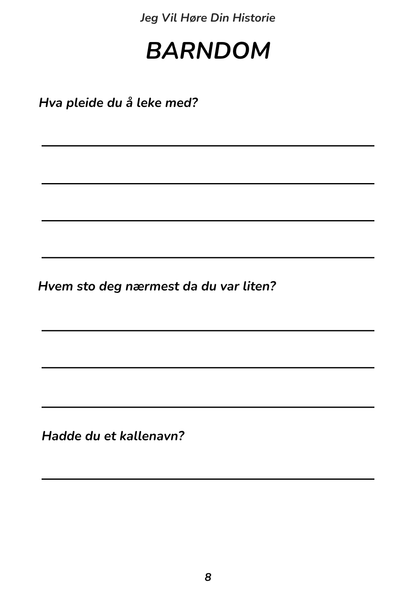 Jeg Vil Høre Din Historie - En dag vil jeg kanskje vite alt, men da kan det være for sent.